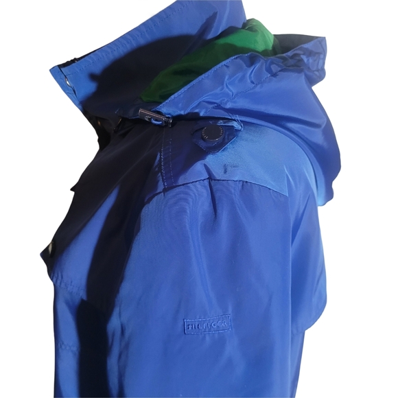 Tommy Hilfiger Women's Blue Hooded Windbreaker Jacket M - Picture 5 of 5
